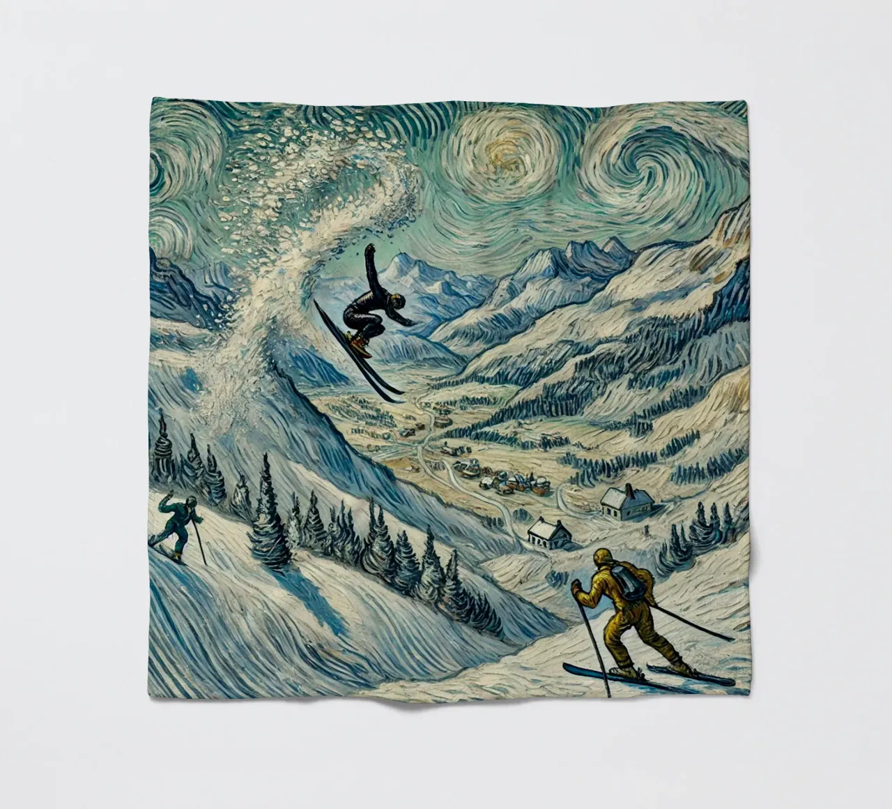 Alpine Snow Storm coperta in pile da Vintage Van Gogh