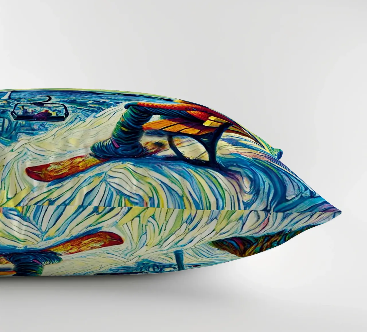 Alpine Snowboard Sundown cuscino da Vintage Van Gogh