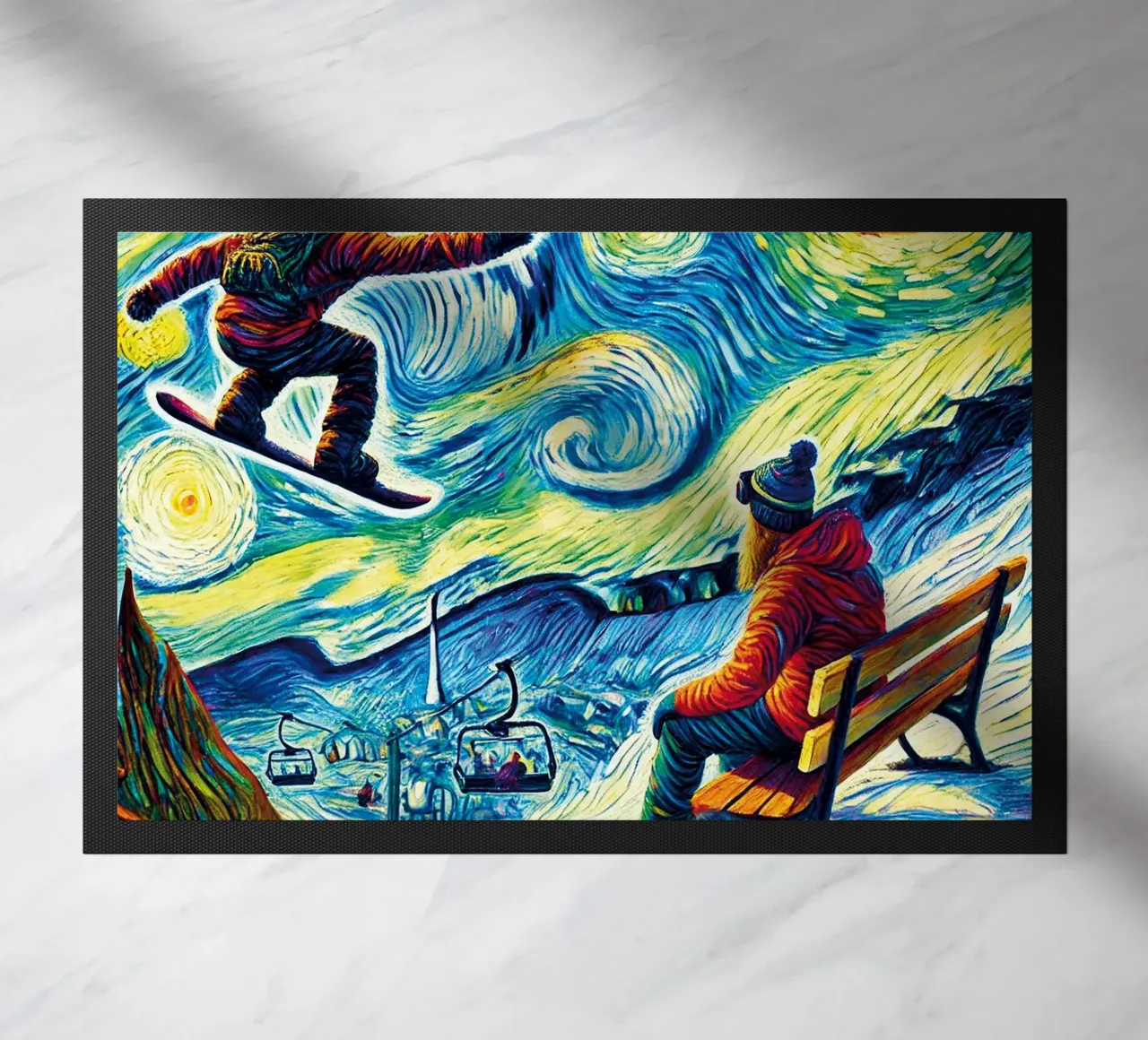 Alpine Snowboard Sundown zerbino da Vintage Van Gogh