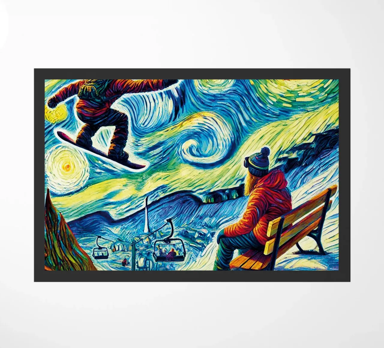 Alpine Snowboard Sundown zerbino da Vintage Van Gogh
