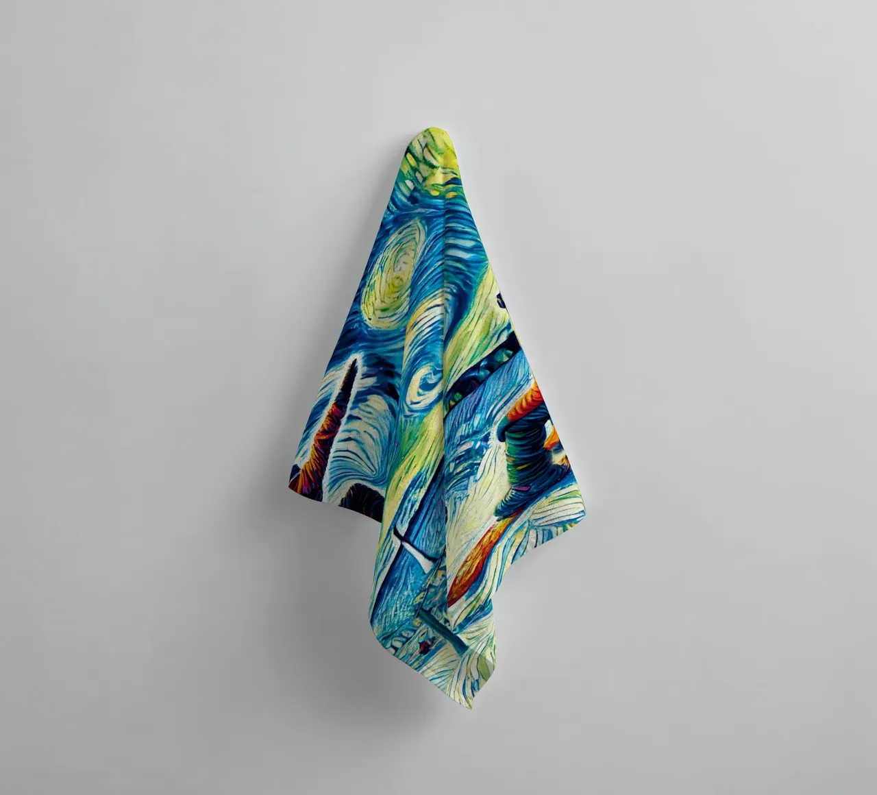 Alpine Snowboard Sundown asciugamano da bagno da Vintage Van Gogh