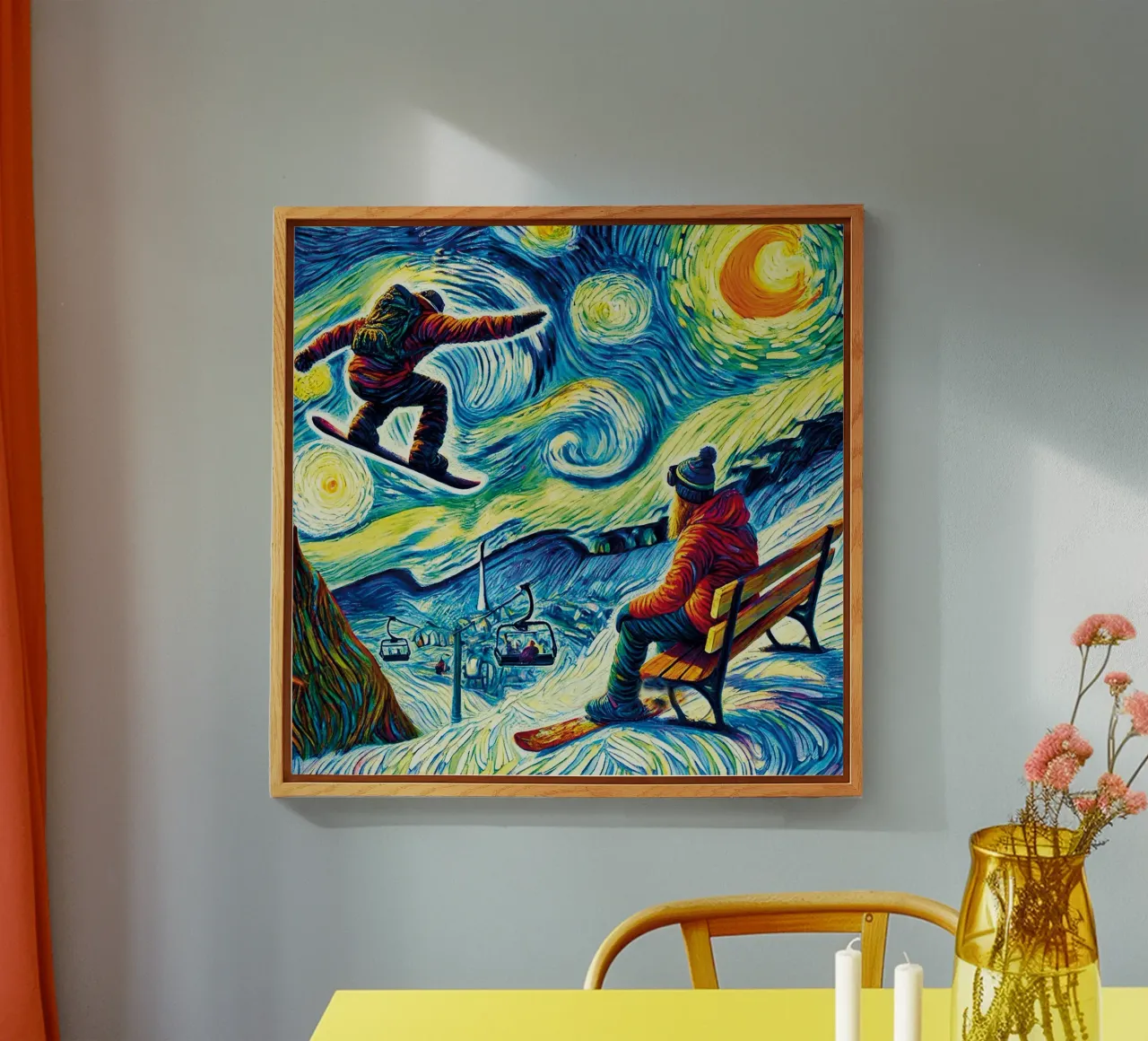 Alpine Snowboard Sundown plexiglass da Vintage Van Gogh