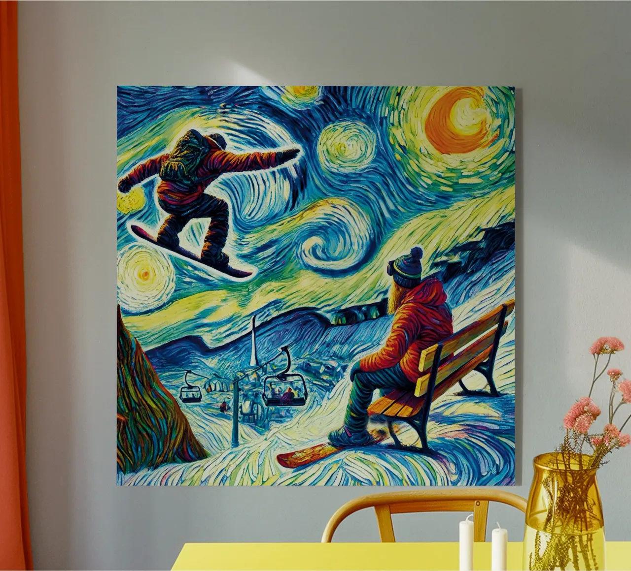 Alpine Snowboard Sundown plexiglass da Vintage Van Gogh