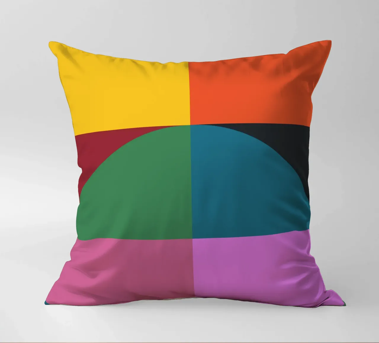 Stampa d'arte geometrica Bauhaus colorata Design modernista cuscino da THE MOTIVATED TYPE
