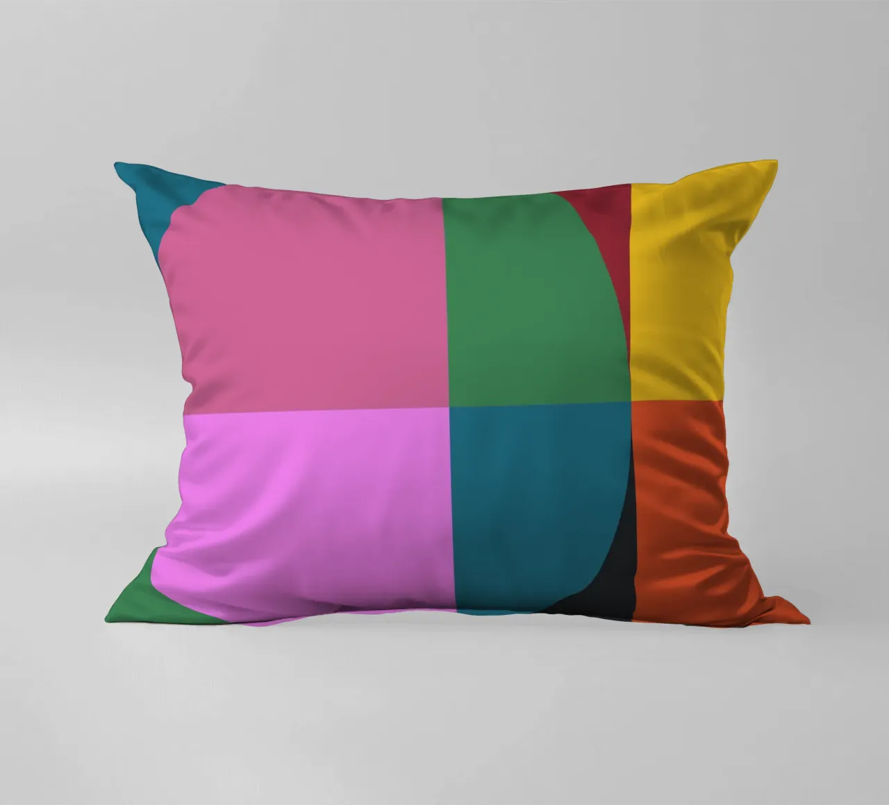 Stampa d'arte geometrica Bauhaus colorata Design modernista cuscino da THE MOTIVATED TYPE