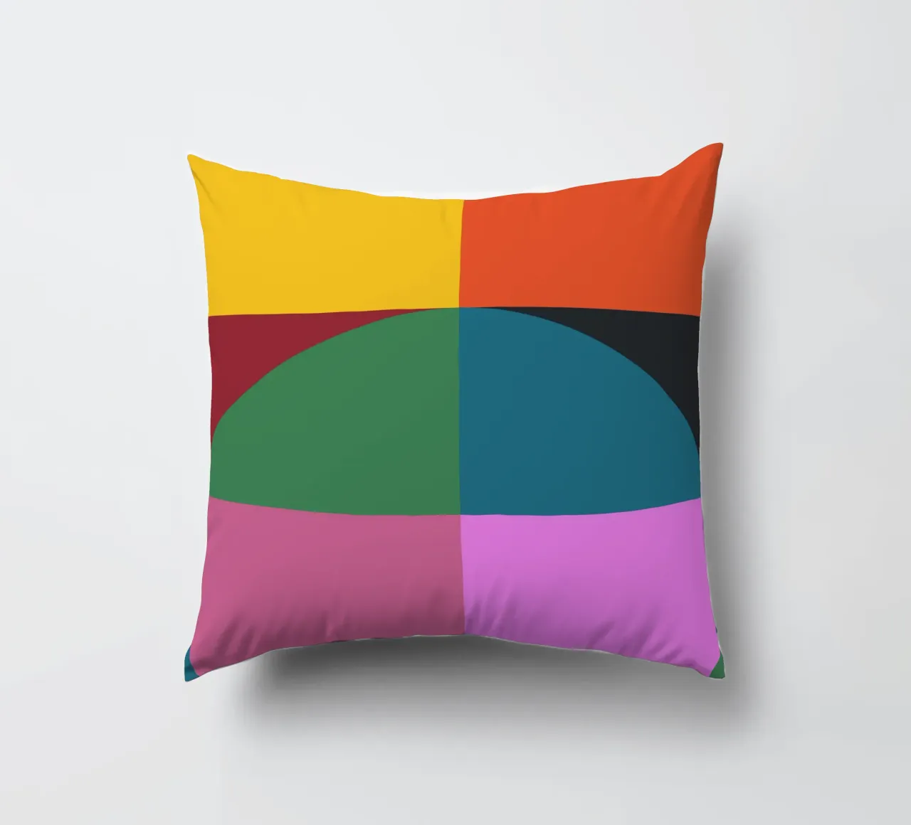 Stampa d'arte geometrica Bauhaus colorata Design modernista cuscino da THE MOTIVATED TYPE