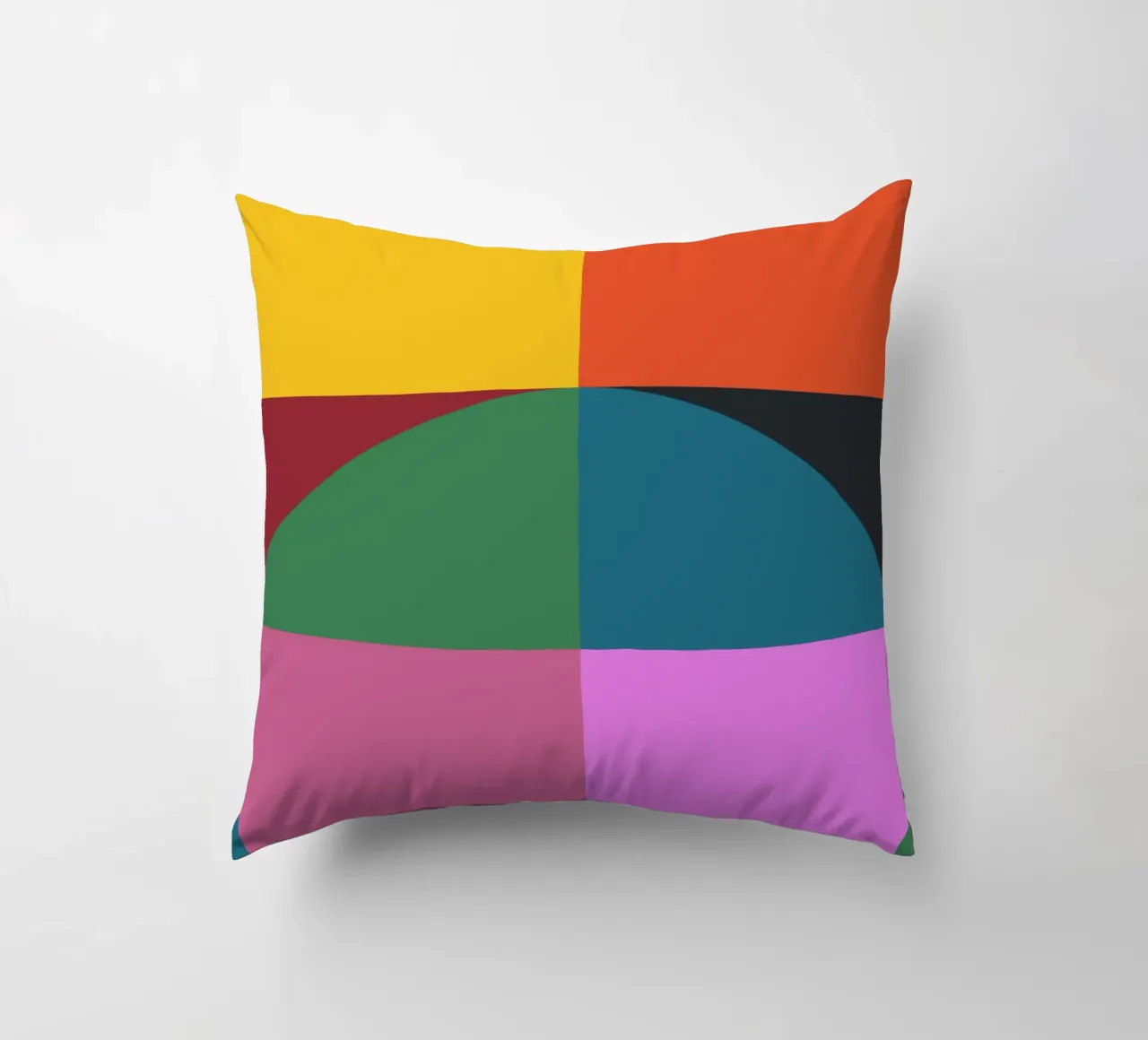 Stampa d'arte geometrica Bauhaus colorata Design modernista cuscino da THE MOTIVATED TYPE