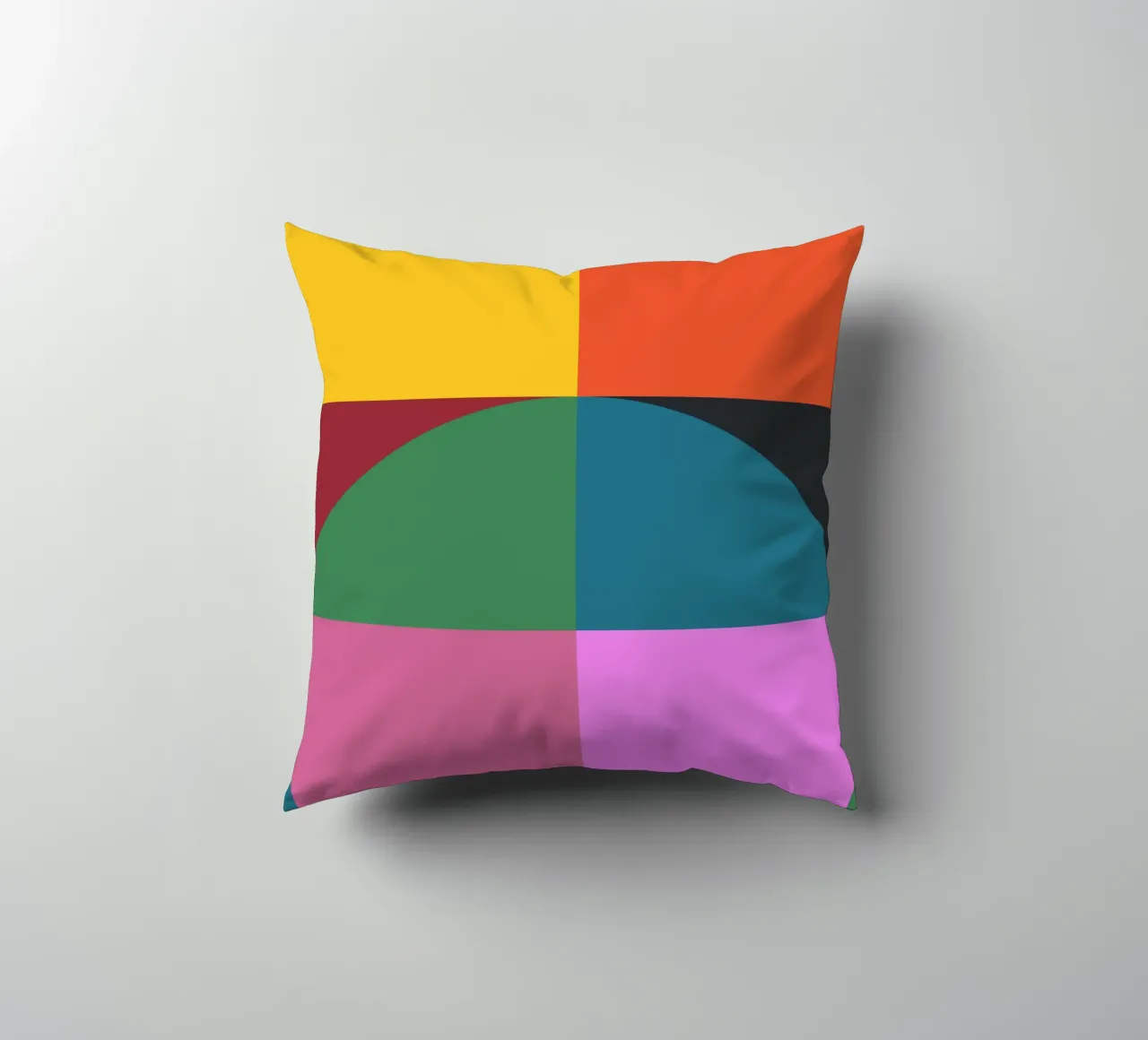 Stampa d'arte geometrica Bauhaus colorata Design modernista cuscino da THE MOTIVATED TYPE