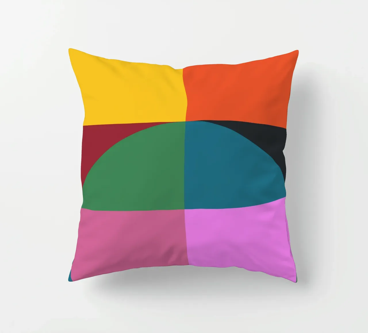 Stampa d'arte geometrica Bauhaus colorata Design modernista cuscino da THE MOTIVATED TYPE