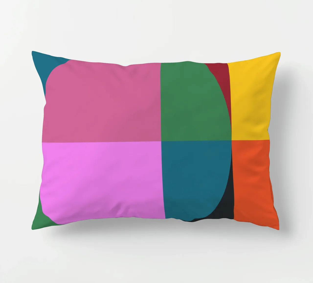 Stampa d'arte geometrica Bauhaus colorata Design modernista cuscino da THE MOTIVATED TYPE