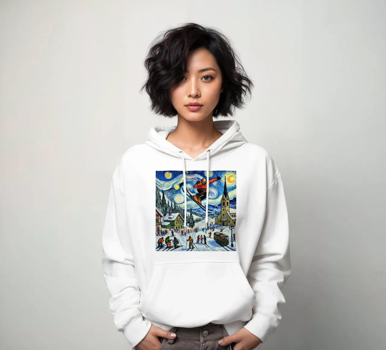 Apres Ski felpa con cappuccio da Vintage Van Gogh