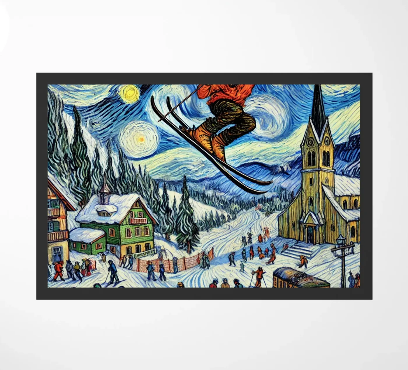 Apres Ski doormat by Vintage Van Gogh