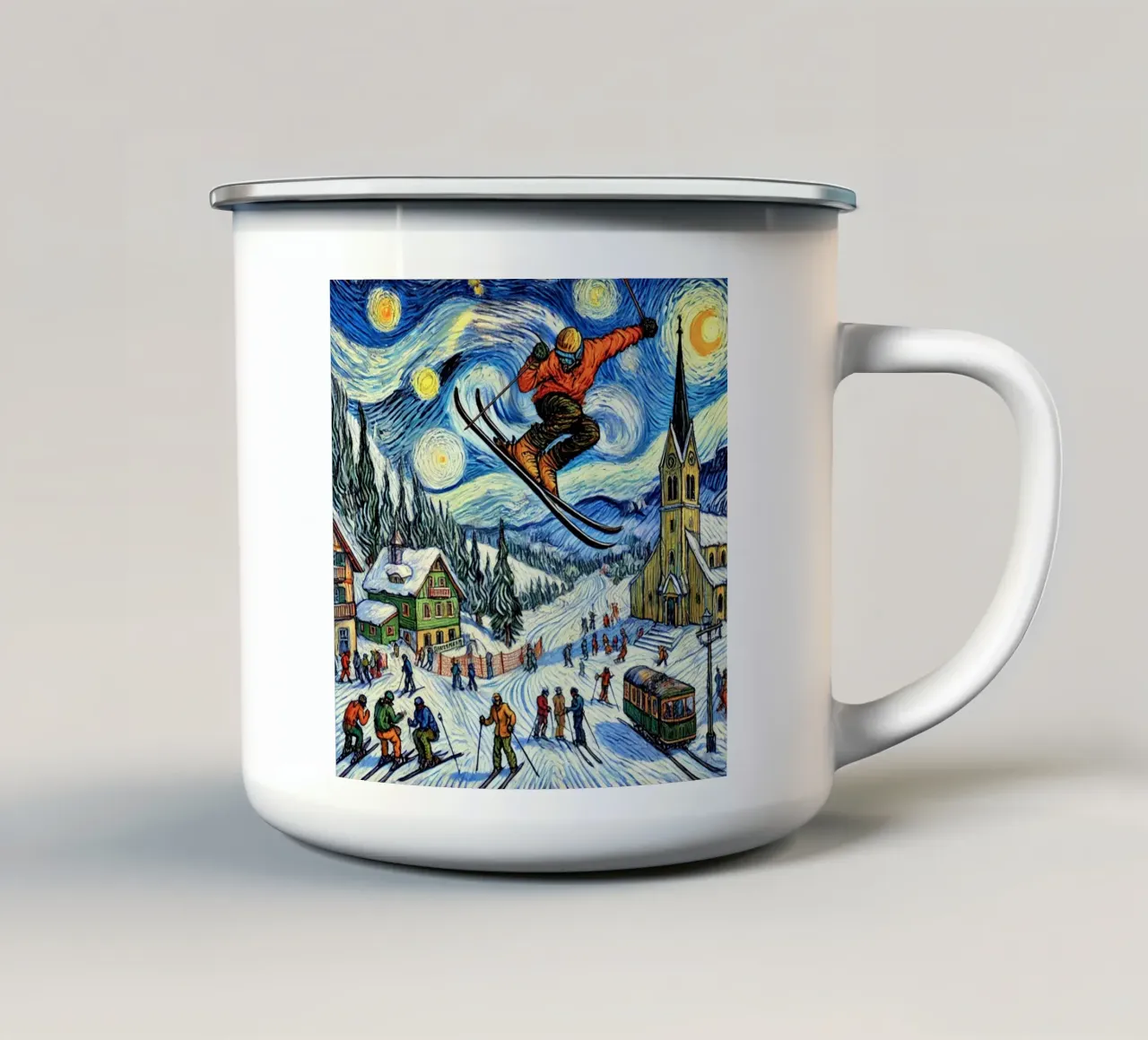 Apres Ski tazza in smalto da Vintage Van Gogh