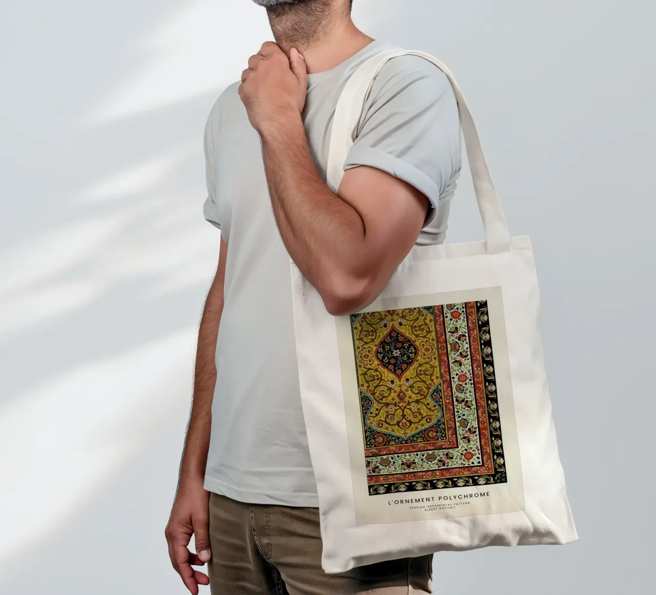 Racinet -  Persian Ornamental Pattern II borsa in juta da Vintage by JUNIQE