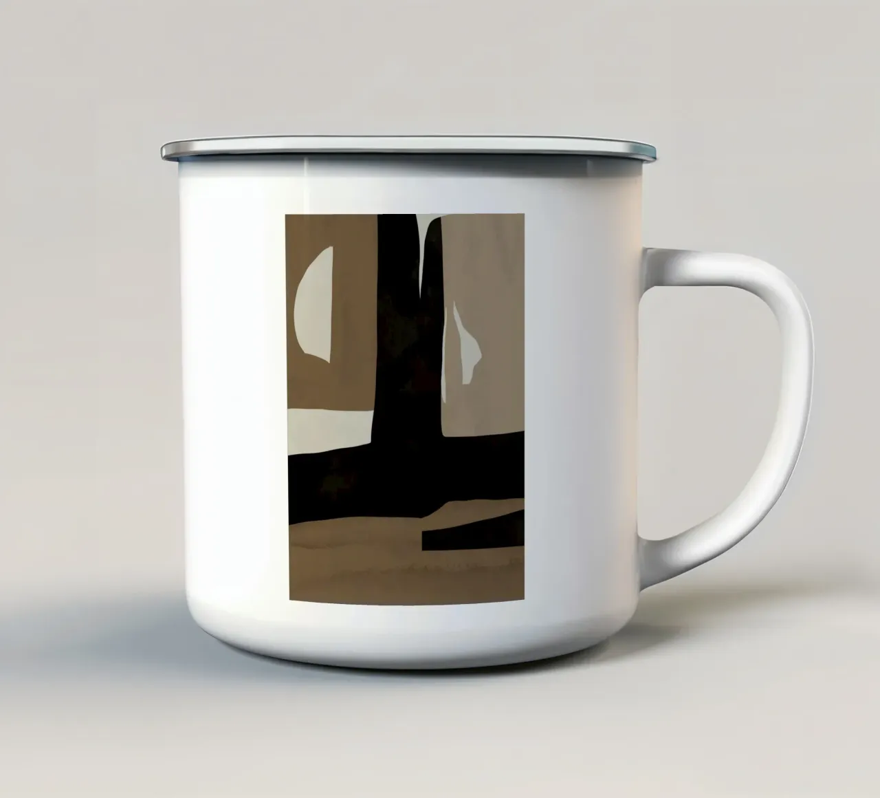 Ins minimal neutral abstract tazza in smalto da Little Dean
