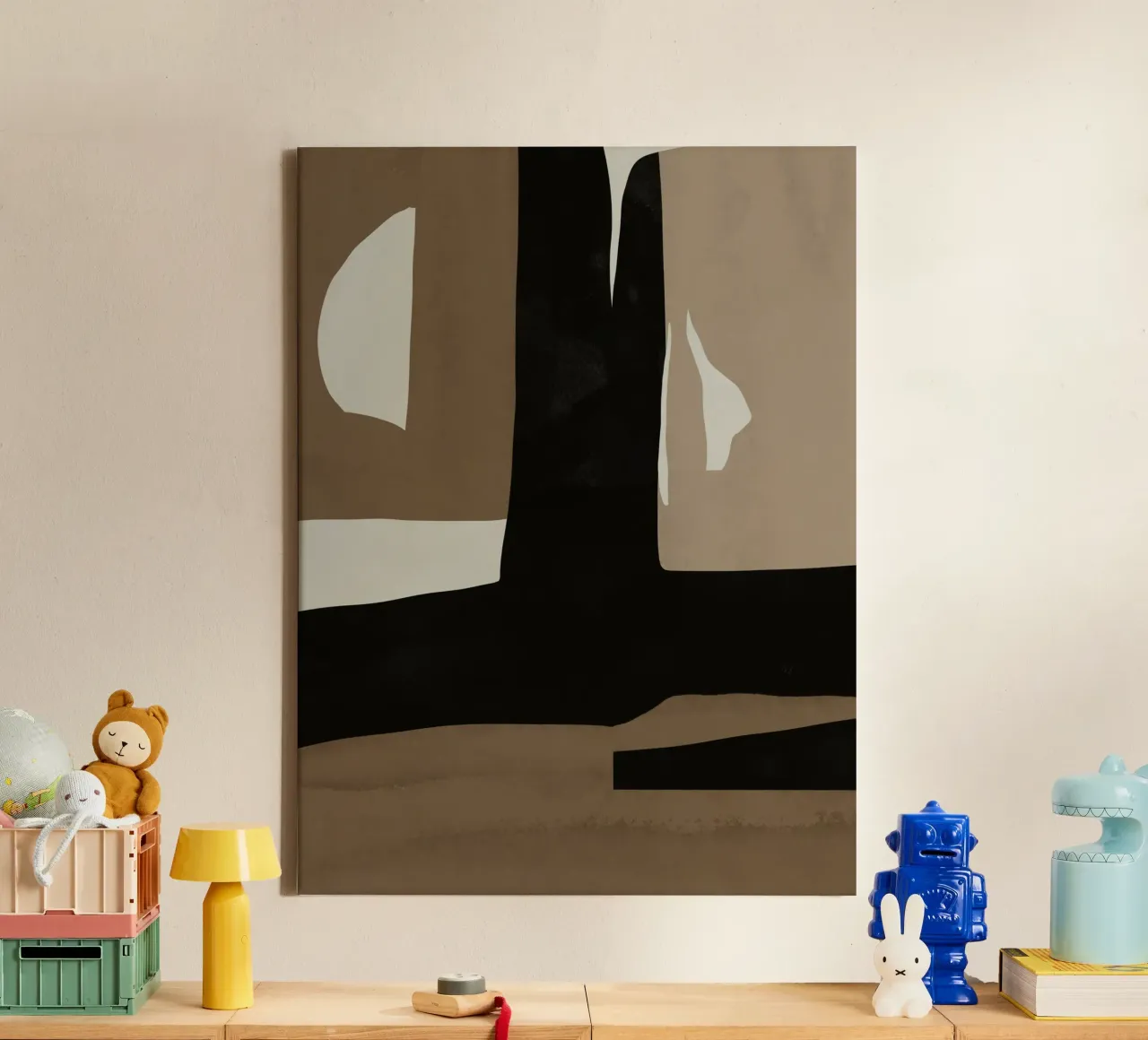 Ins minimal neutral abstract tela con Cornice a cassetta da Little Dean