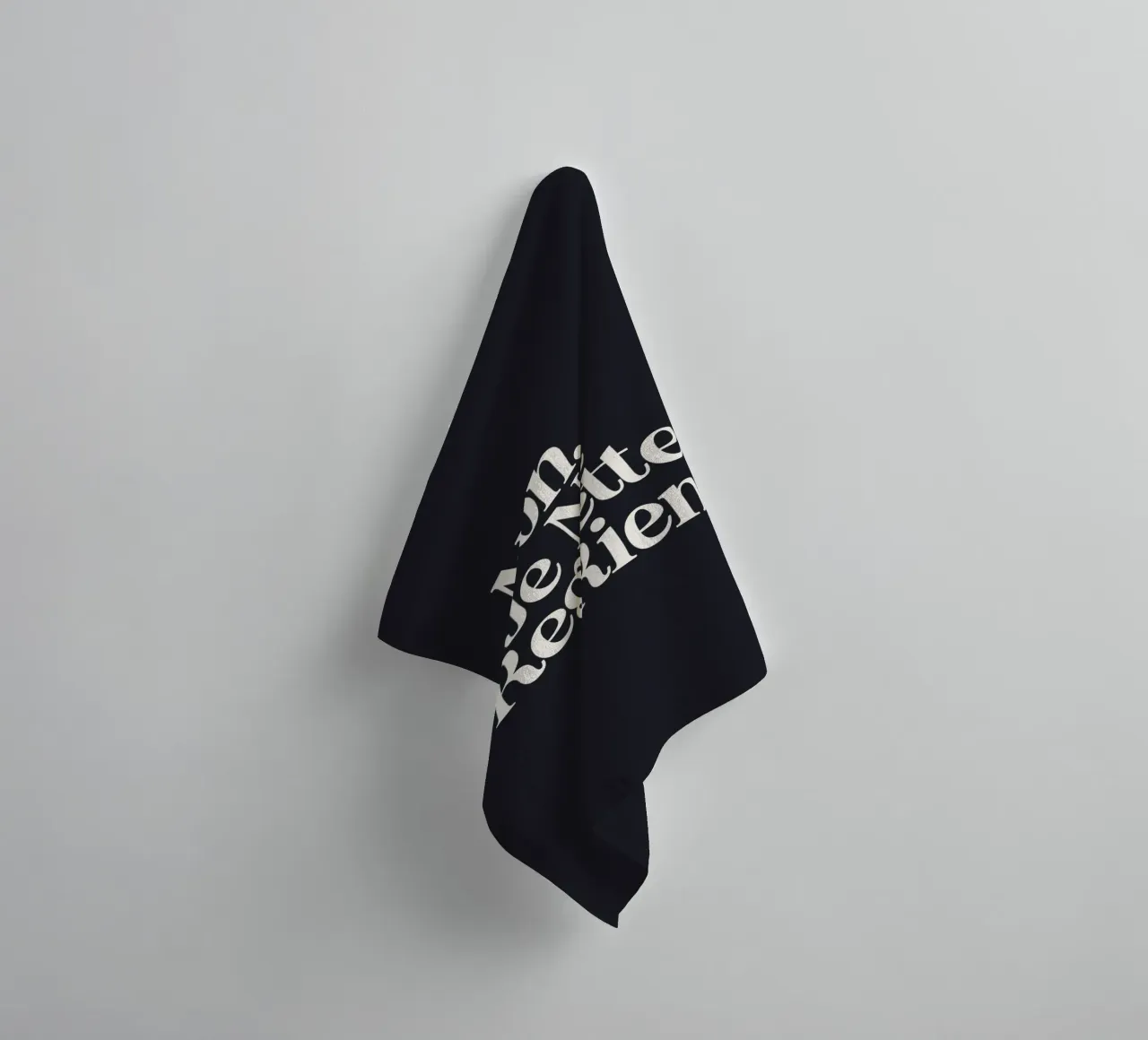 Non, Je Ne Regrette Rien Typography Print in Black White towel by THE MOTIVATED TYPE
