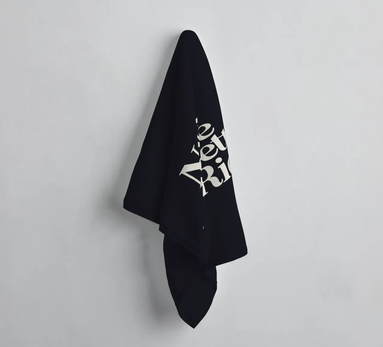 Non, Je Ne Regrette Rien Typography Print in Black White towel by THE MOTIVATED TYPE