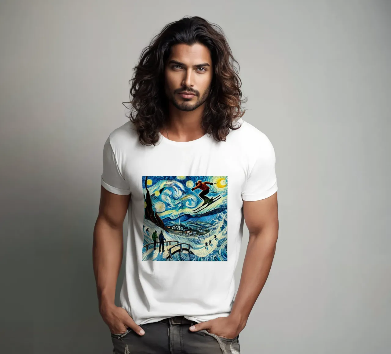 Bridge into Winter Wonderland t-shirt da Vintage Van Gogh