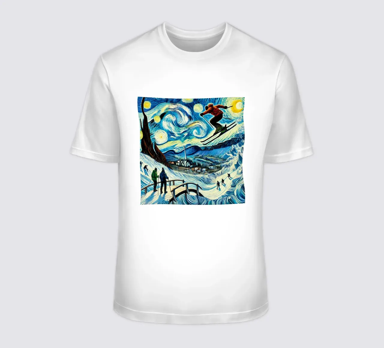 Bridge into Winter Wonderland t-shirt da Vintage Van Gogh
