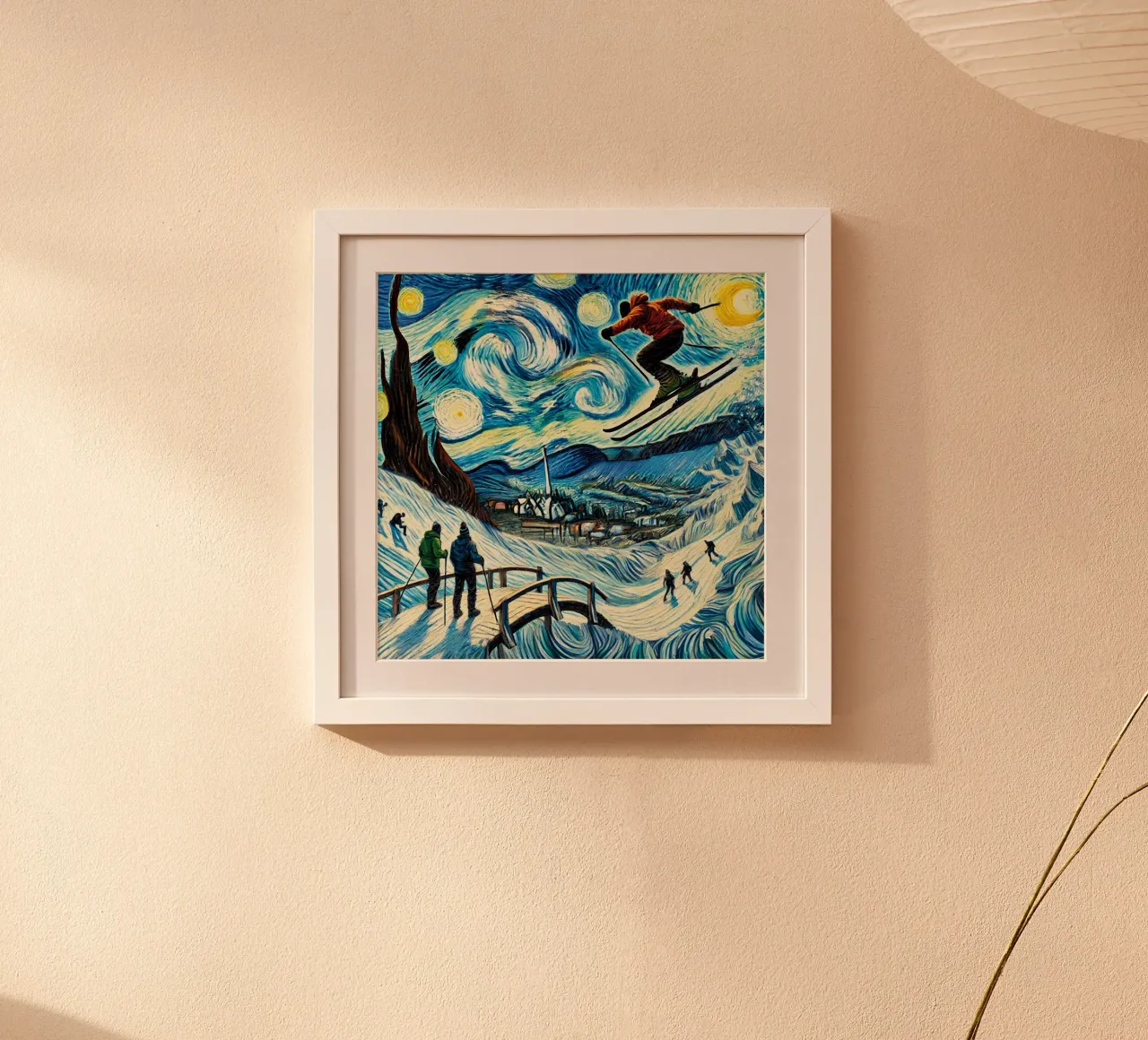 Bridge into Winter Wonderland poster da Vintage Van Gogh