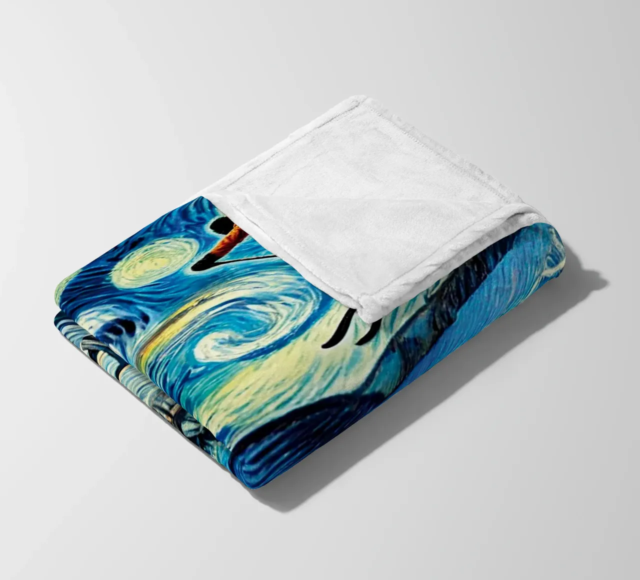 Bridge into Winter Wonderland coperta in pile da Vintage Van Gogh