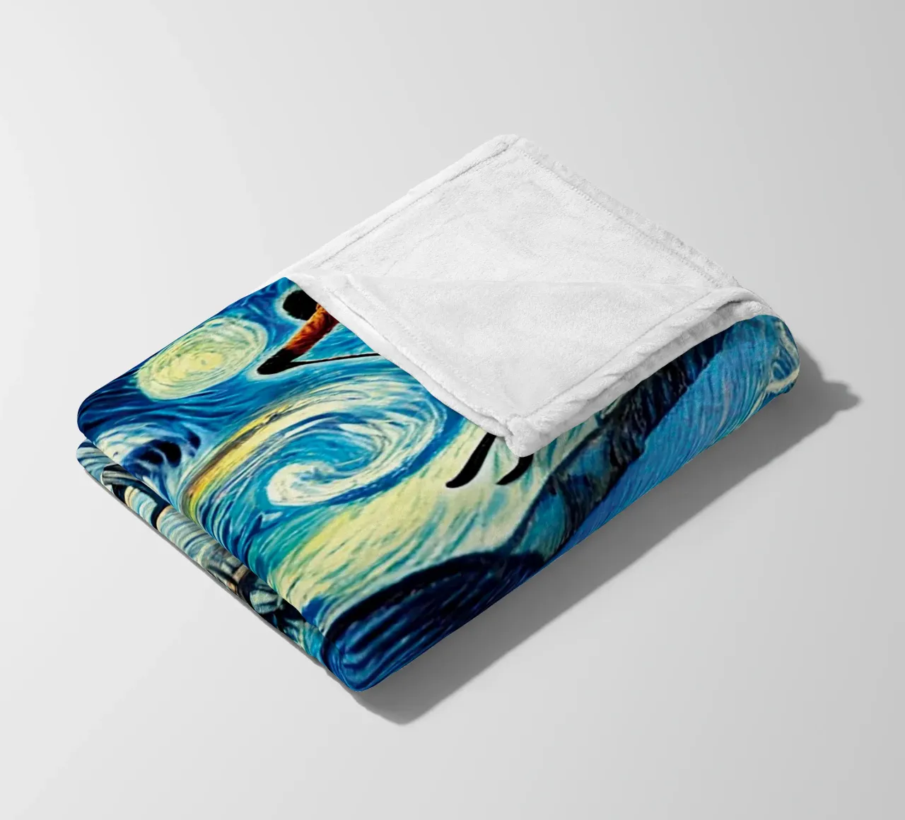 Bridge into Winter Wonderland coperta in pile da Vintage Van Gogh