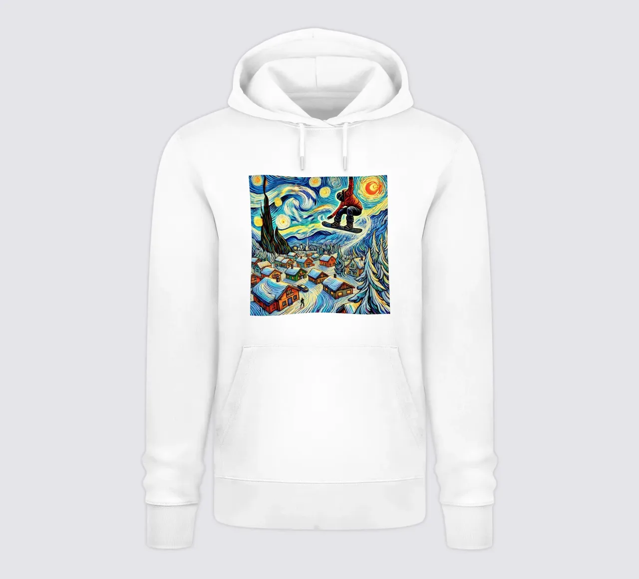 Cabins in the Wood felpa con cappuccio da Vintage Van Gogh