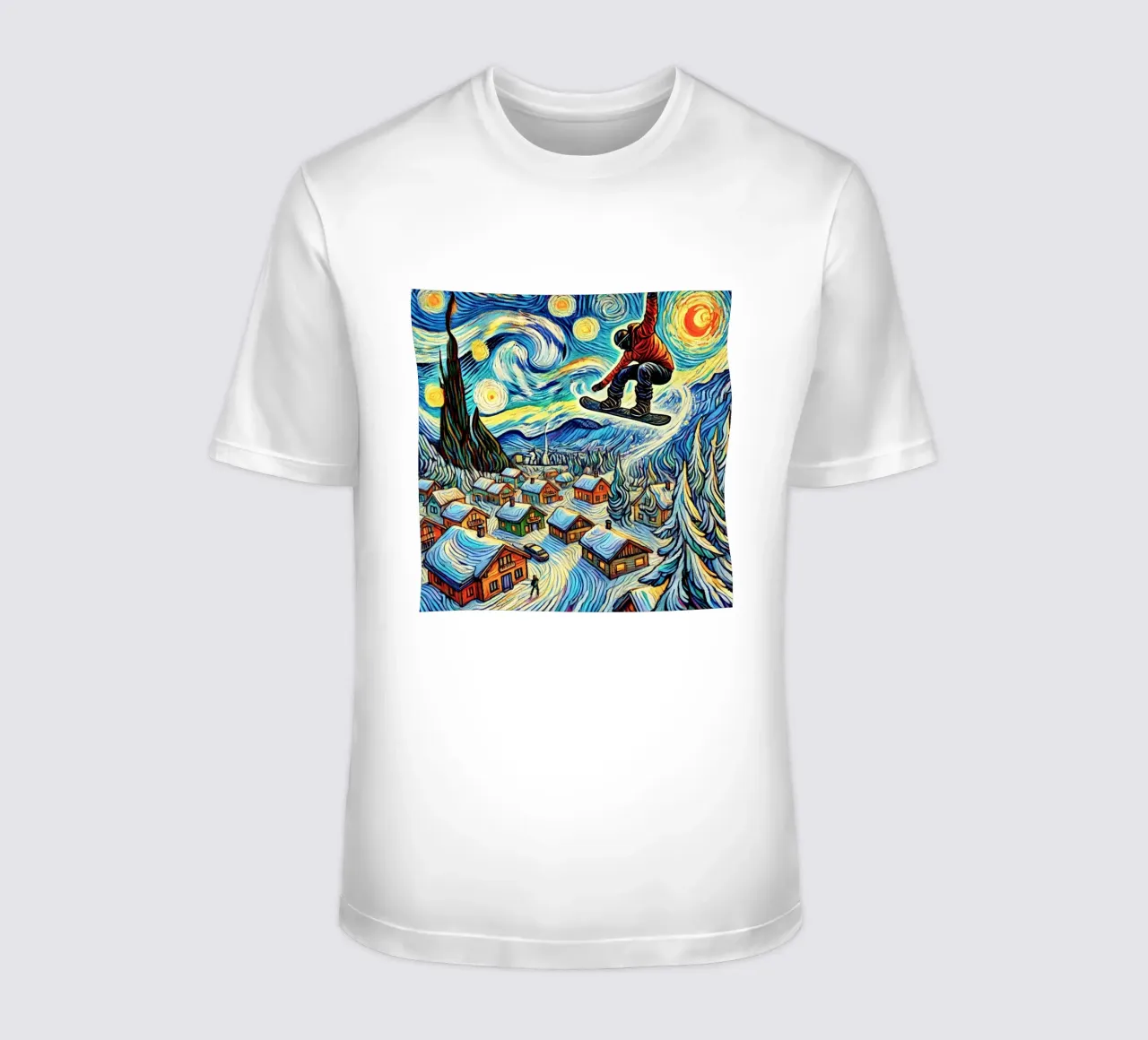 Cabins in the Wood t-shirt da Vintage Van Gogh