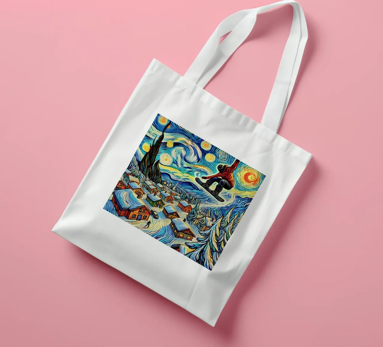 Cabins in the Wood borsa in juta da Vintage Van Gogh