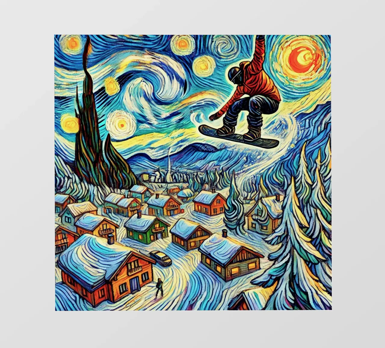 Cabins in the Wood telo in pvc da Vintage Van Gogh