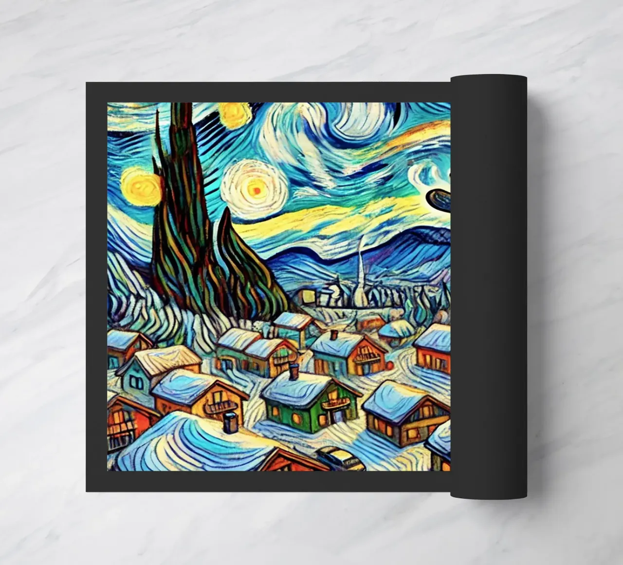 Cabins in the Wood zerbino da Vintage Van Gogh