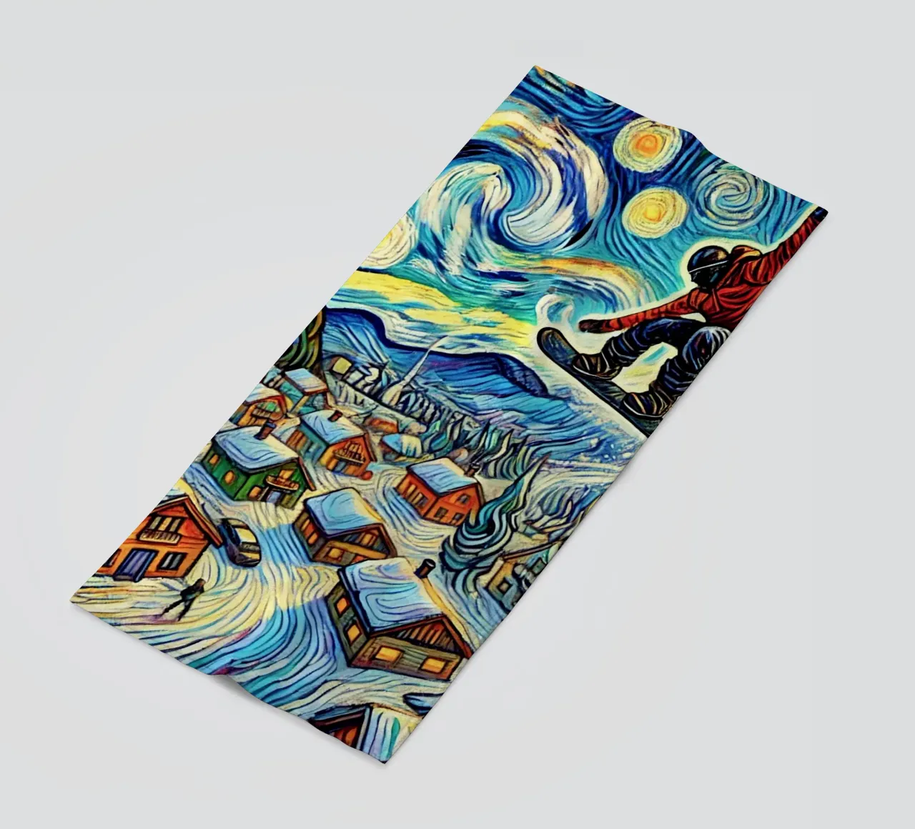 Cabins in the Wood telo mare da Vintage Van Gogh