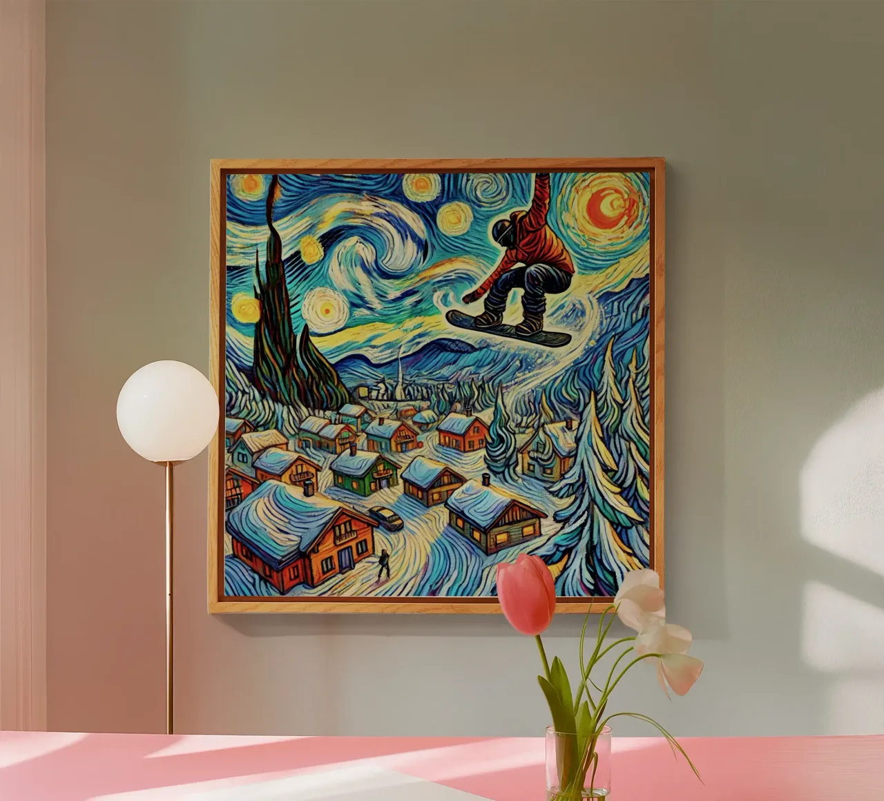 Cabins in the Wood plexiglass da Vintage Van Gogh