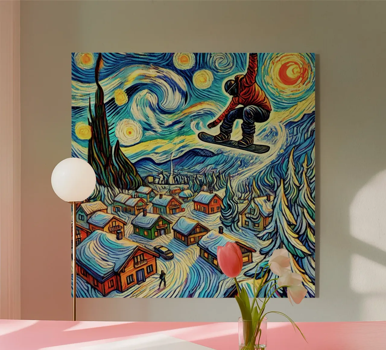 Cabins in the Wood plexiglass da Vintage Van Gogh