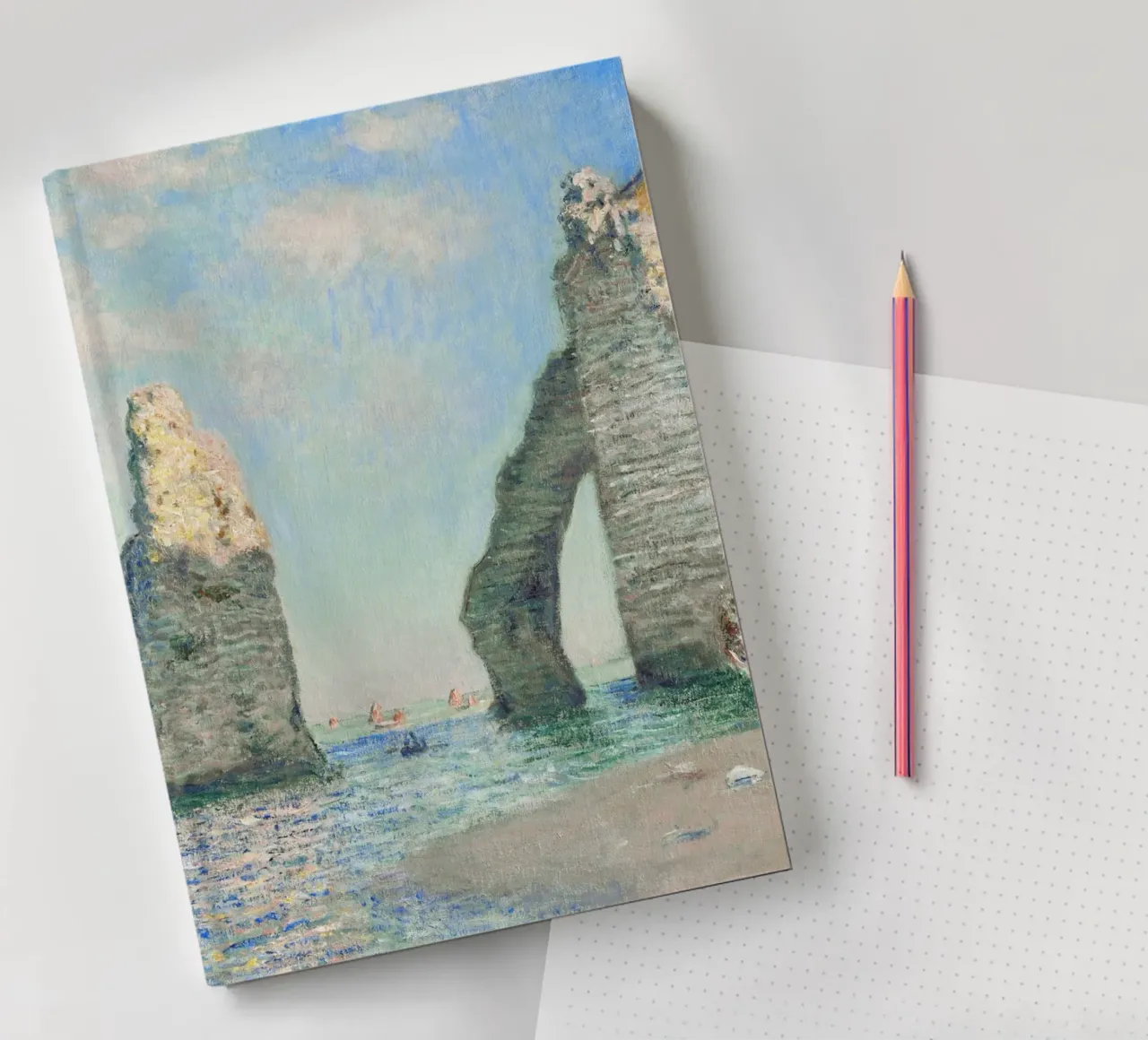 "The Cliffs at Étretat" by Claude Monet notebook by Art History