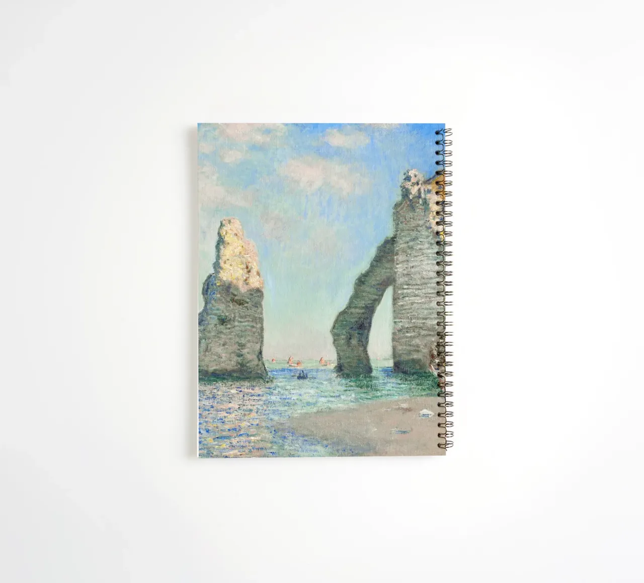 "The Cliffs at Étretat" by Claude Monet spiral notebook by Art History
