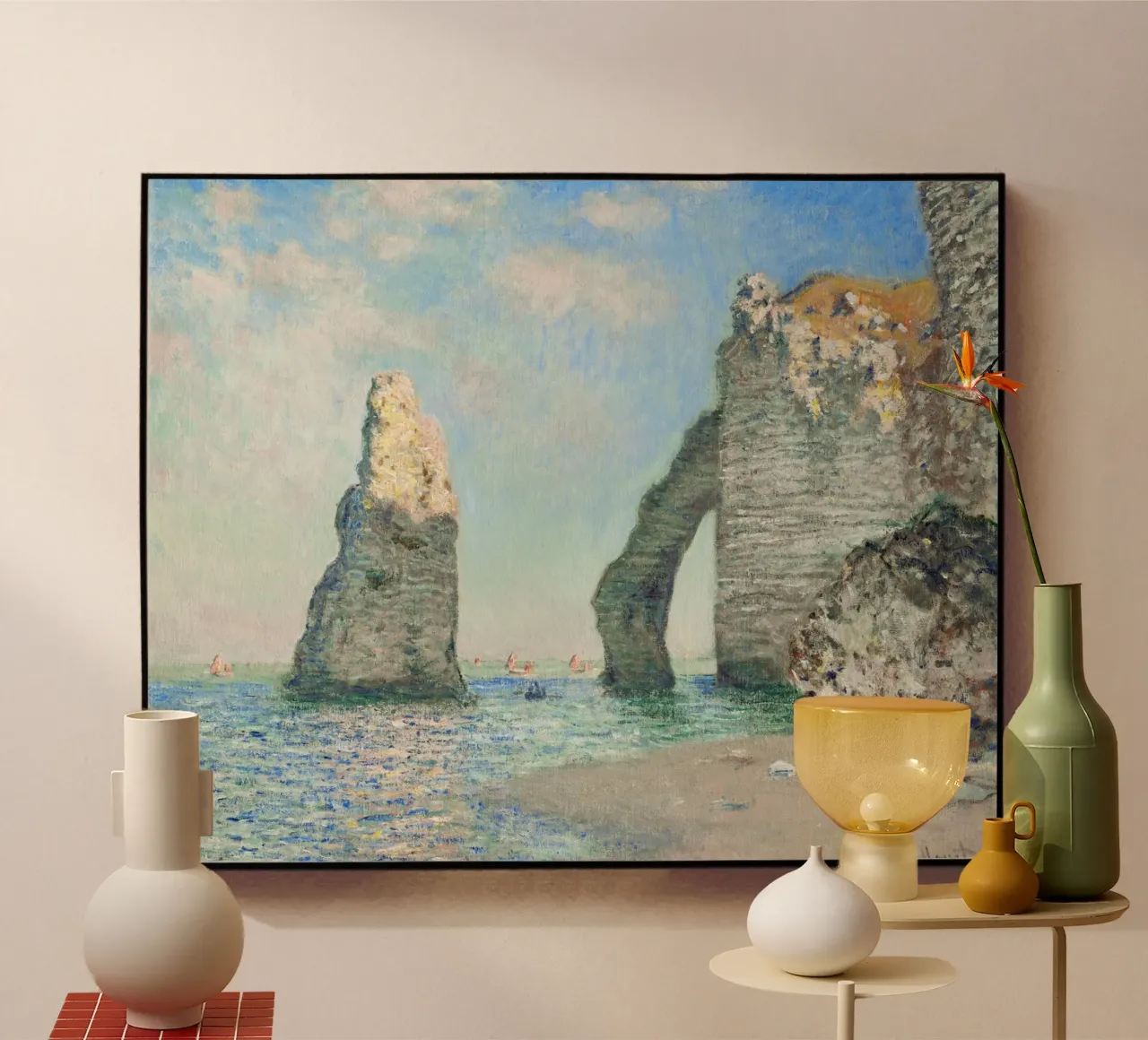 "Le scogliere di Étretat" di Claude Monet plexiglass da Art History