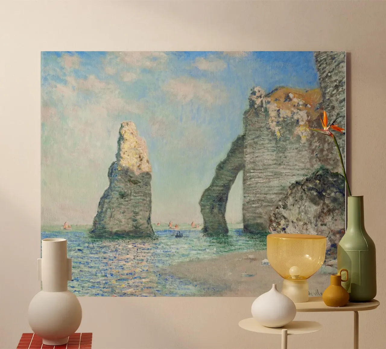 "Le scogliere di Étretat" di Claude Monet plexiglass da Art History