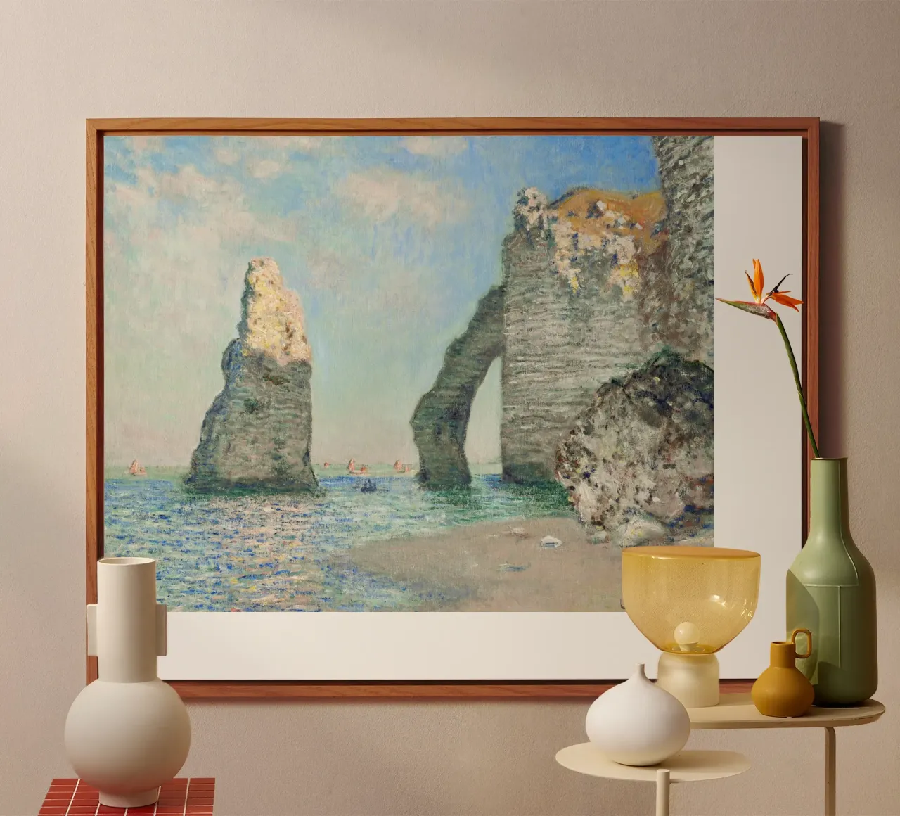 "Le scogliere di Étretat" di Claude Monet alluminio dibond da Art History