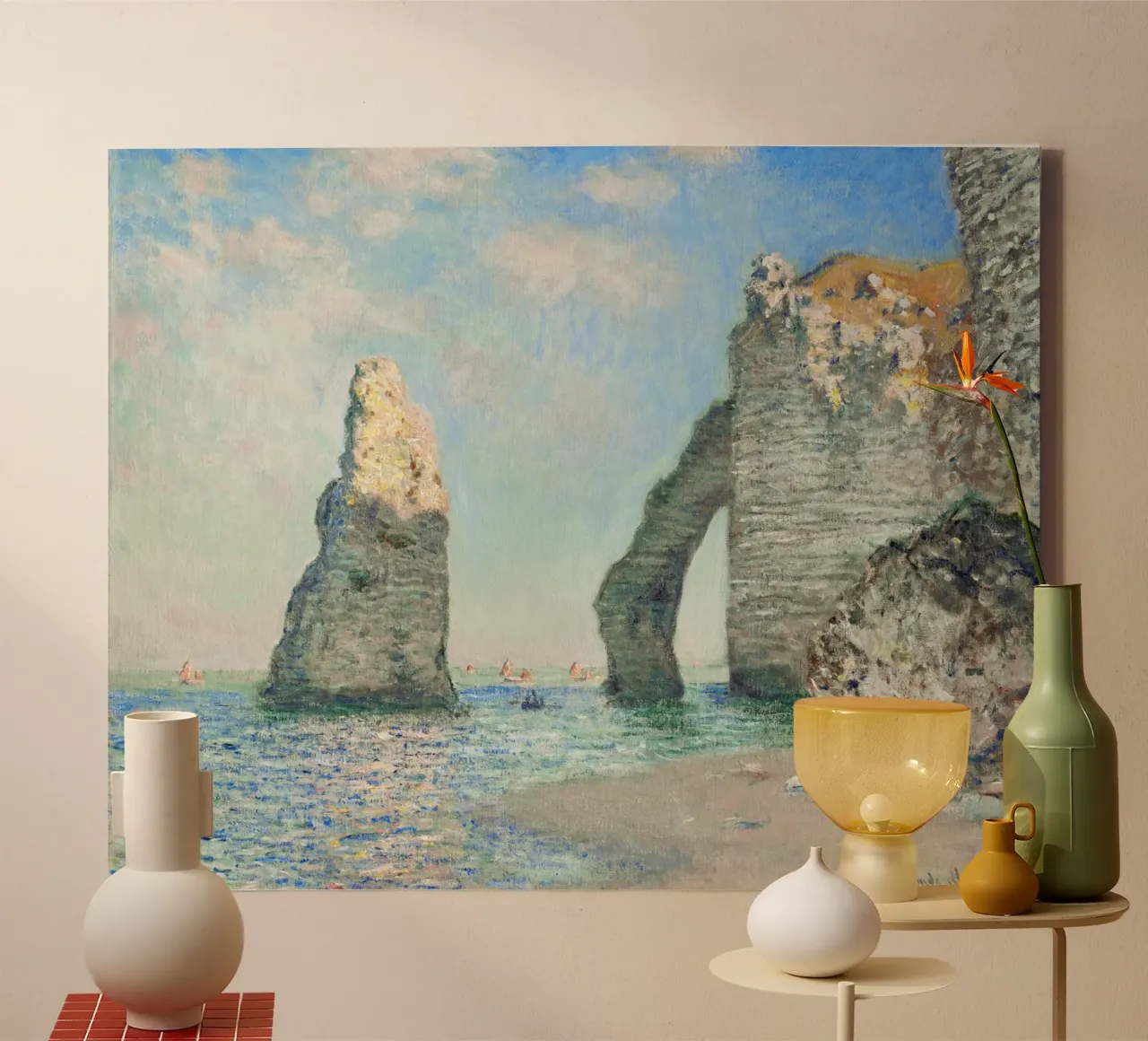 "The Cliffs at Étretat" by Claude Monet canvas by Art History