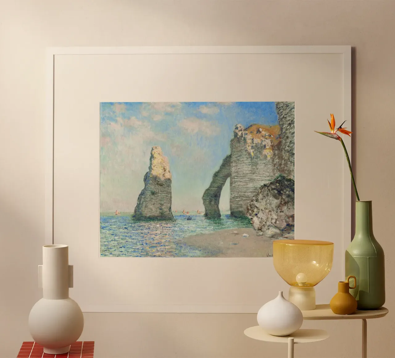 "The Cliffs at Étretat" by Claude Monet hahnemühle by Art History