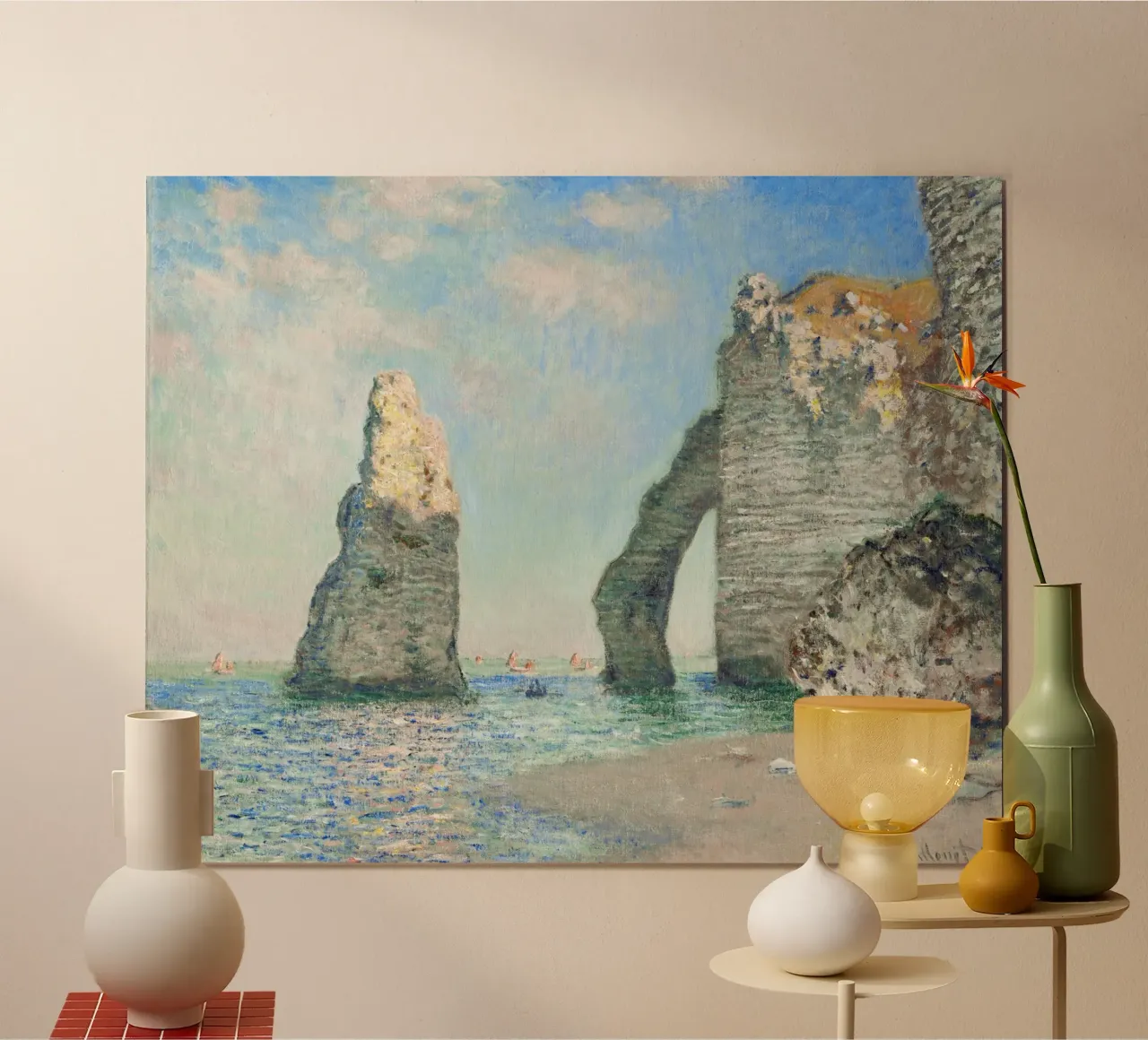 "Le scogliere di Étretat" di Claude Monet poster da Art History