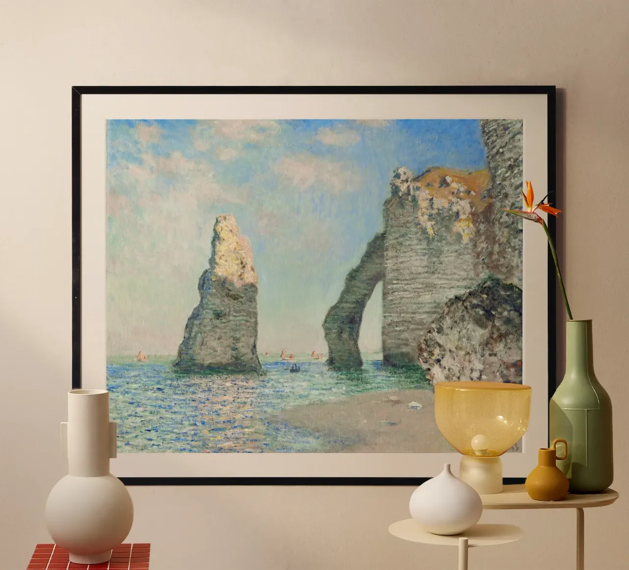 "Le scogliere di Étretat" di Claude Monet poster da Art History