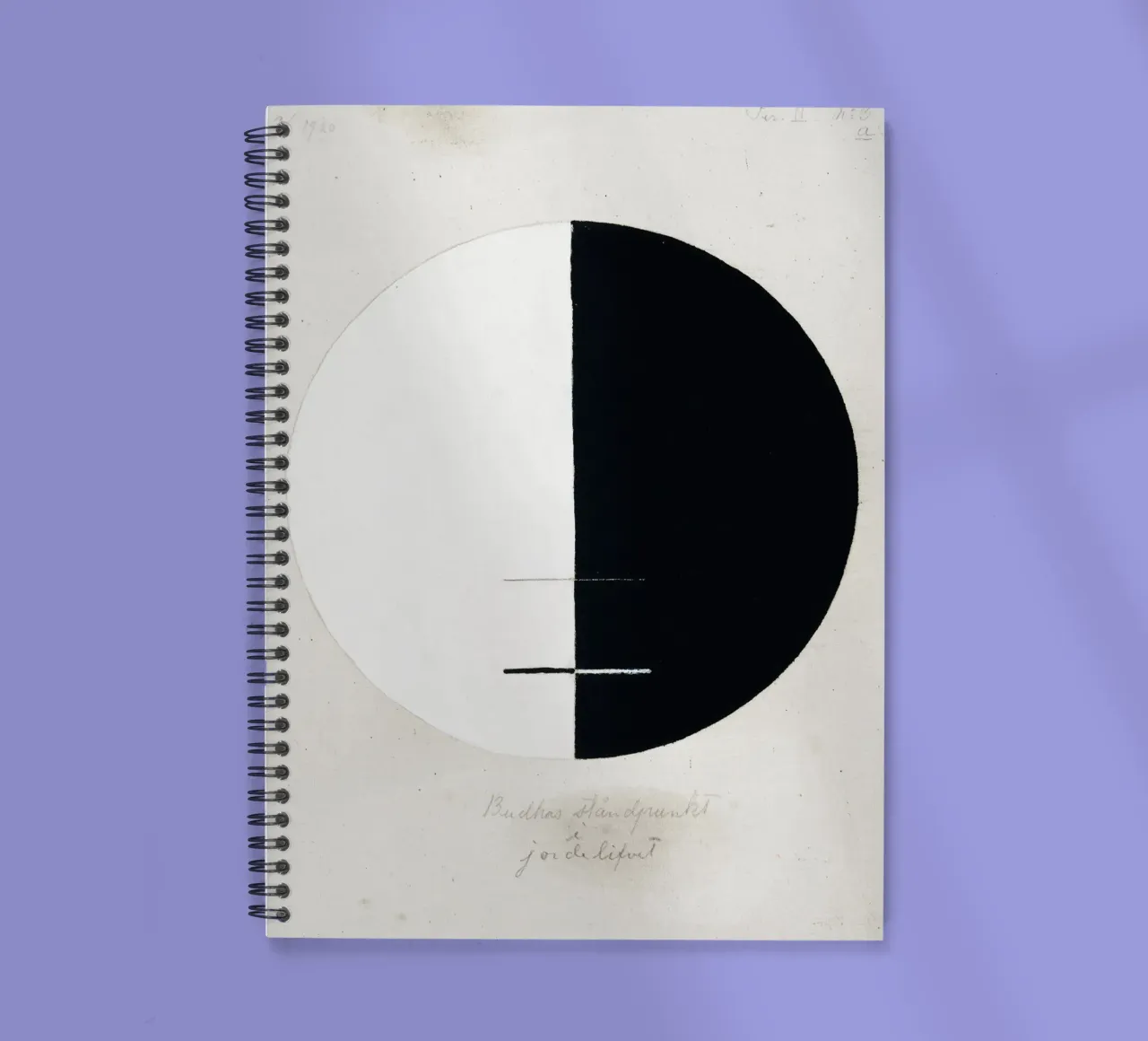 Le point de vue du Bouddha dans la vie terrestre n° 3 par Hilma Klint carnet à spirale de Venus Art