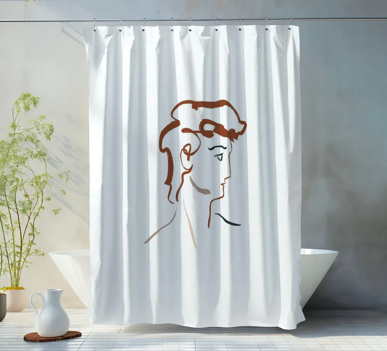 Calm Line No 05 tenda da doccia da treechild