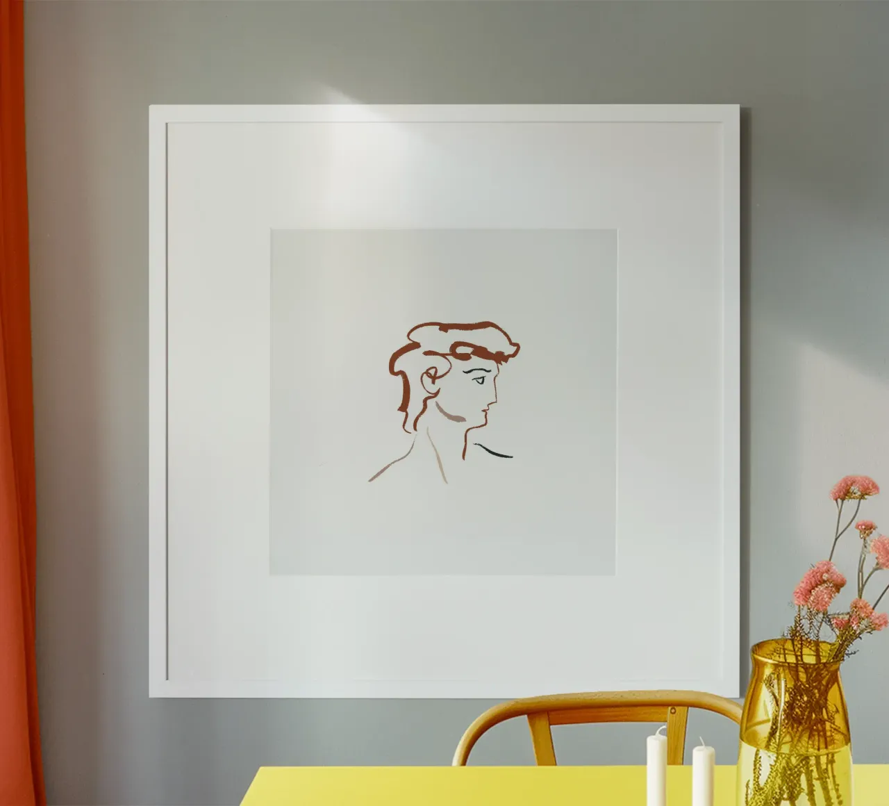 Calm Line No 05 poster con telaio in plastica da treechild