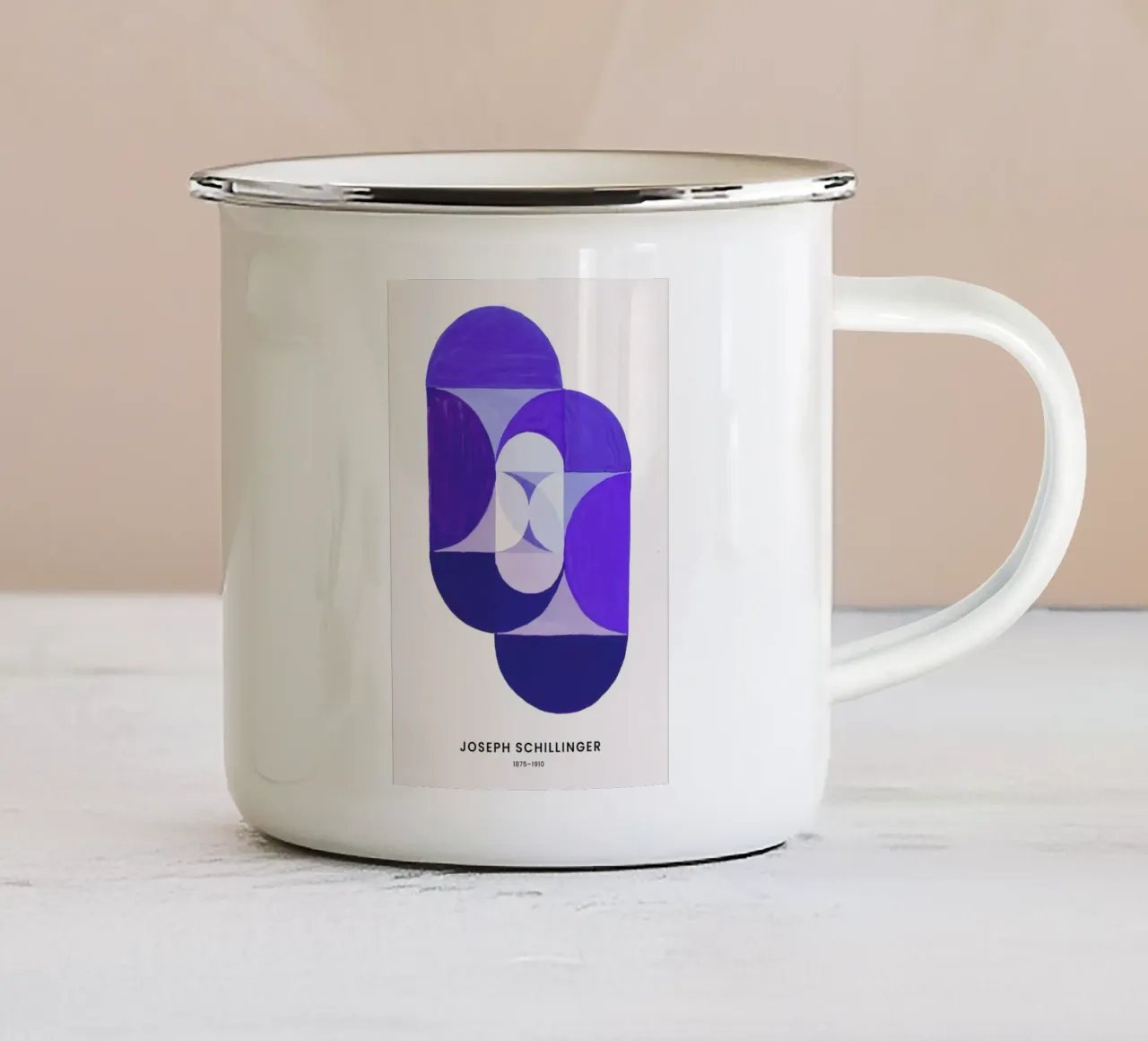 Schillinger - Key Blue tazza in smalto da Vintage by JUNIQE