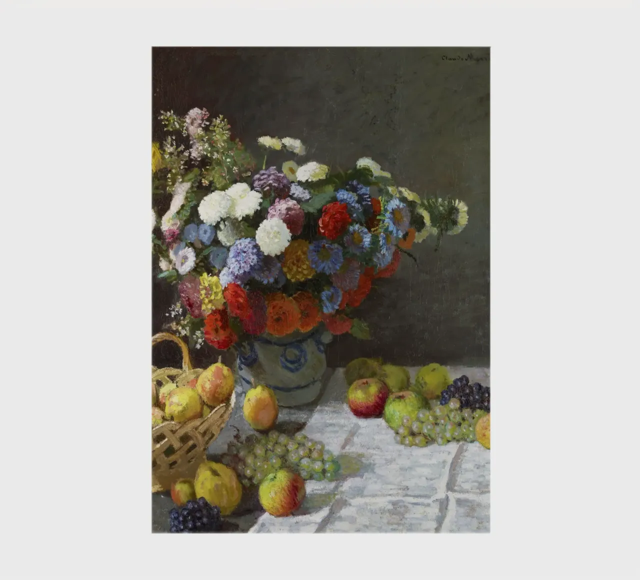"Still Life with Flowers and Fruit (1869) by Claude Monet notebook by Pretty Flowers Vintage Botanicals