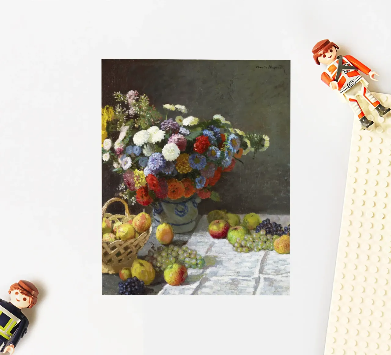 "Natura morta con fiori e frutta (1869) di Claude Monet adesivo da Pretty Flowers Vintage Botanicals